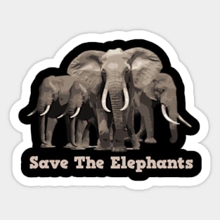 Save The Elephants Sticker